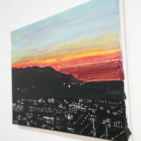 村上明 原画作品『駿河湾ICからの夜景』