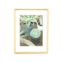堀井美沙子 原画作品『玄関先』（額込）