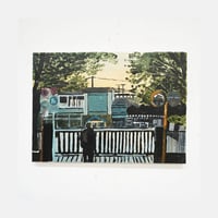 村上明 原画作品『夕暮れの小学校』