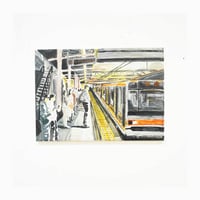 村上明 原画作品『朝のホーム』