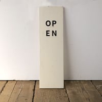 古材 「Open / Closed」 ivory サインボード st.732
