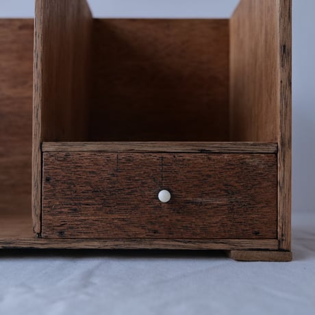 本立て 白い摘み抽斗 Book rack　/st.502