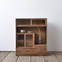 引き戸ガラス 収納棚 /sk.496