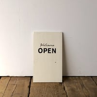 古材「Open / Closed 」ivory サインボード st.731