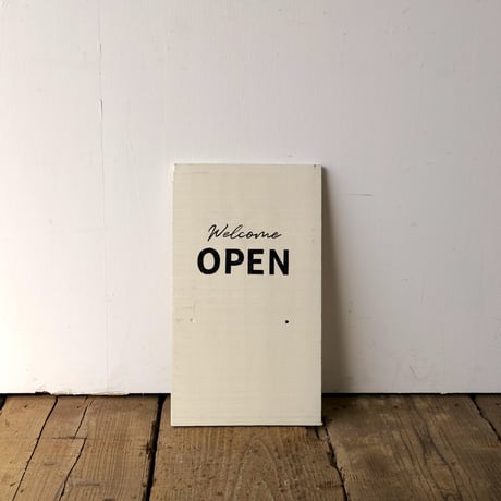 古材「Open / Closed 」ivory サインボード st.731