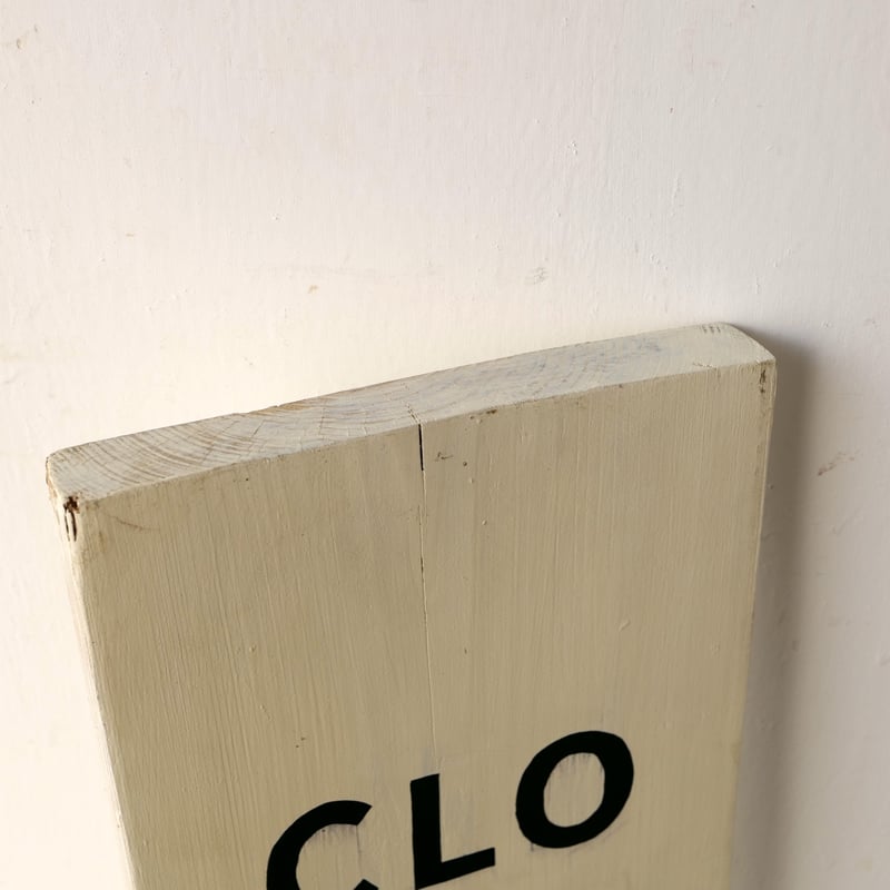 古材 「Open / Closed」 ivory サインボード st.732 | SLOWHA