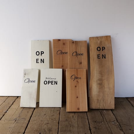 古材「Open / Closed」  ivory サインボード st.733