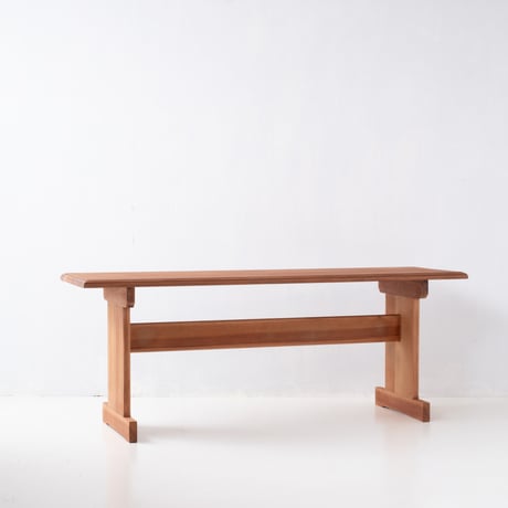 育っていく艶やかな木の表情を楽しめる チーク材のベンチ【A】/sa.1134