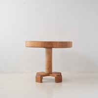 厚みある丸天板が印象的な 確かな作りのラウンドテーブル/sa.1280'C