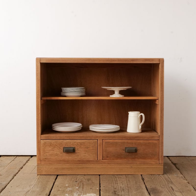 さざなみのような木目の抽斗付き木製キャビネット /sk.808 | SLOWHAND