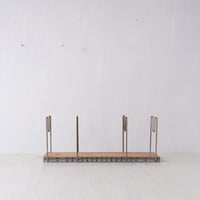 木とアイアン 二つの異素材コントラストで魅せる本立て【ロング】/st.1169