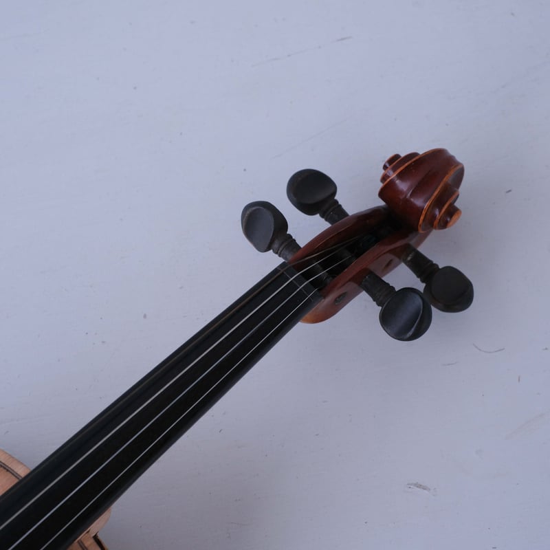 ツートンカラーが個性的な剥離バイオリンのオブジェ・ハードケース/棒