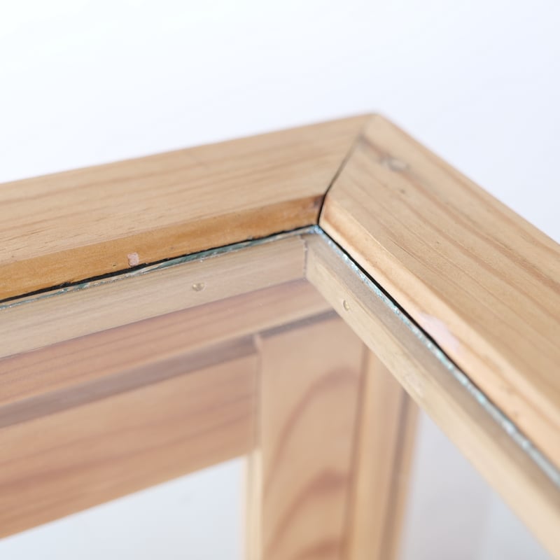 木枠の卓上ガラスショーケース sd.080 全面ガラス /全国配送◎ /店舗