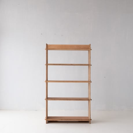 古道具らしい佇まいに惹かれる シンプルな五段のくさび式本棚/sa.1190'C