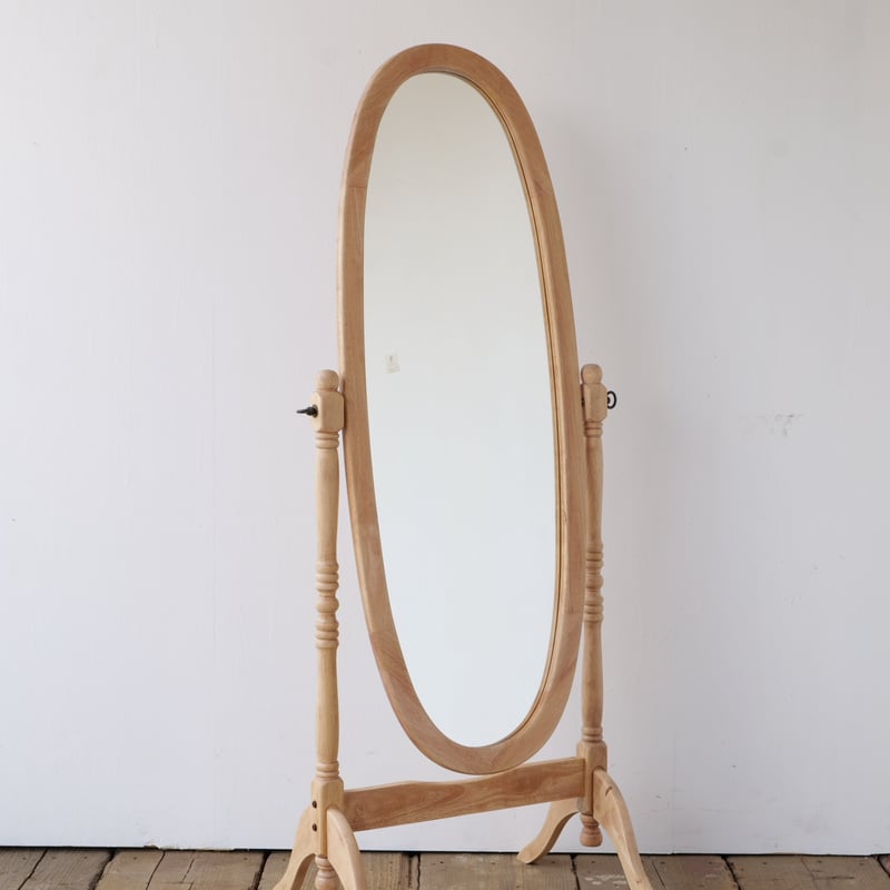 木製オーバルスタンドミラー BRASS＆WOOD スタンドミラー オーバル | shesay(志成