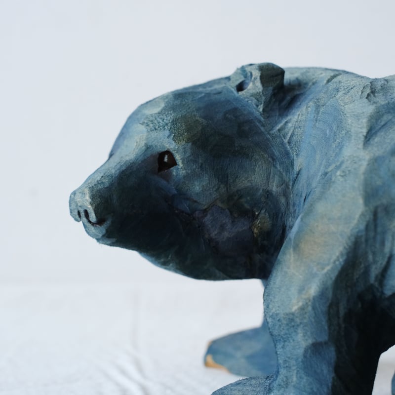 藍染を纏う木彫りのクマ /st. 869 | SLOWHAND DEPARTMENT