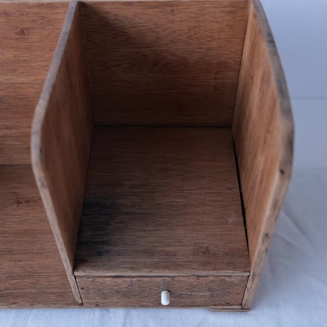 本立て 白い摘み抽斗 Book rack　/st.502