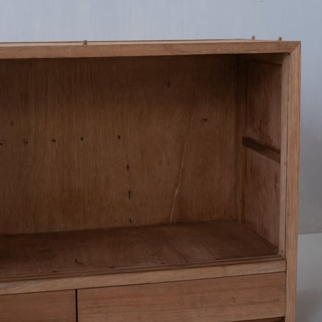 5杯の抽斗とガラスの引き戸収納を備えた 暮らし整う水屋箪笥/sa.1194'D