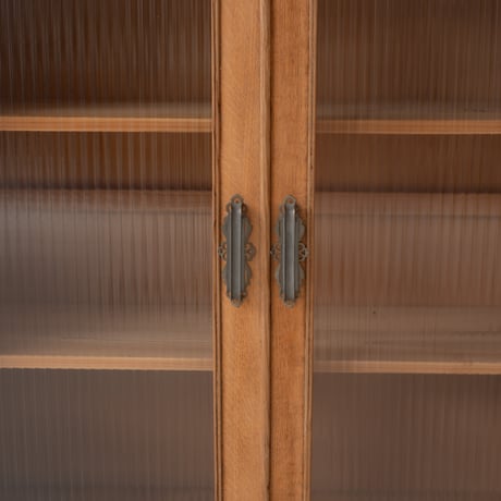 モールガラスのやさしい表情を楽しむ 上下２段の背高水屋/sa.1218'E