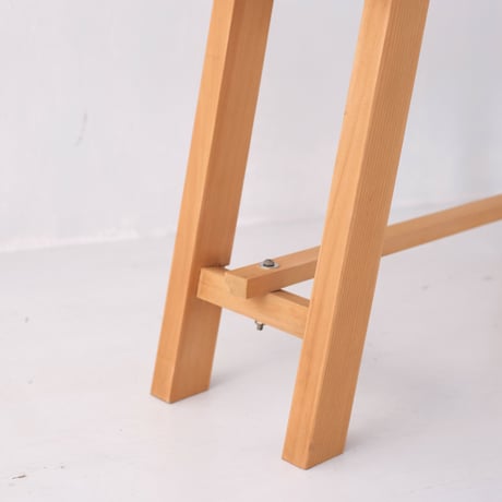 屋号のロゴマークが残る、木製のすのこベンチ【大】/st.944