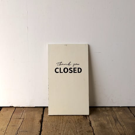 古材「Open / Closed 」ivory サインボード st.731