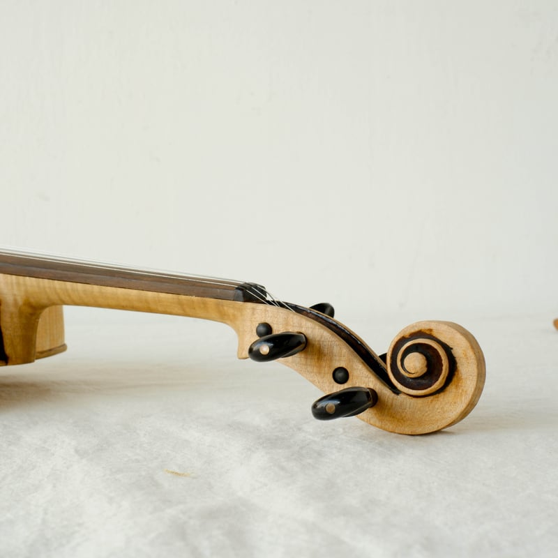 トラ目が美しいバイオリンオブジェ・ハードケース/棒付き/st.760