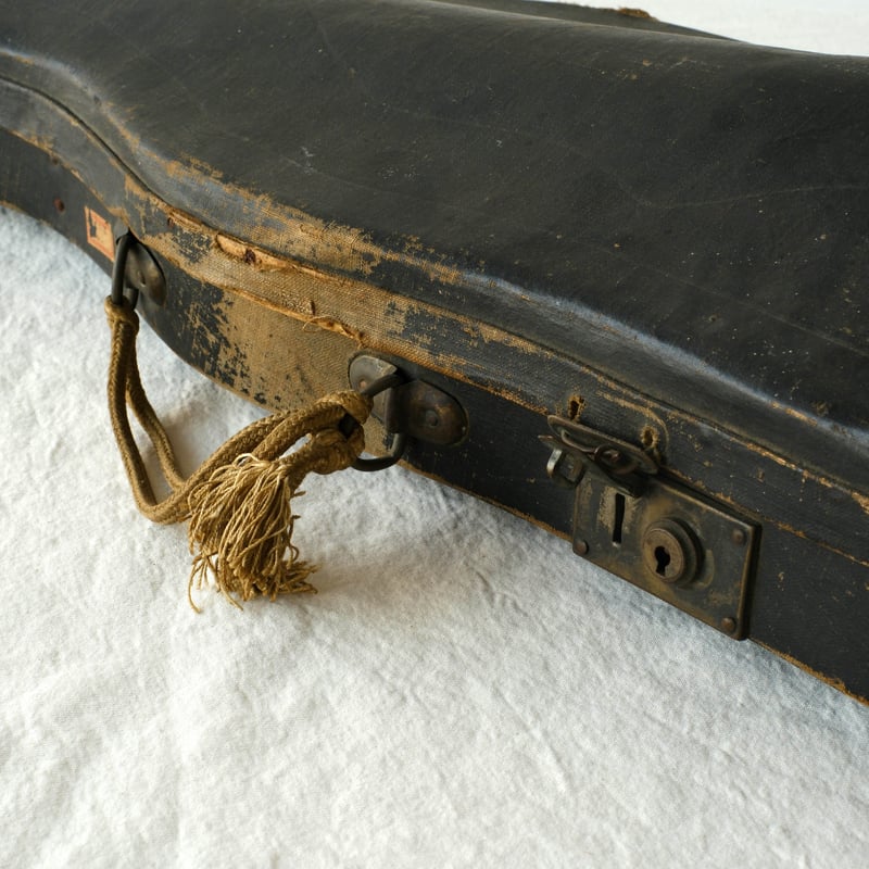 トラ目が美しいバイオリンオブジェ・ハードケース/棒付き/st.760