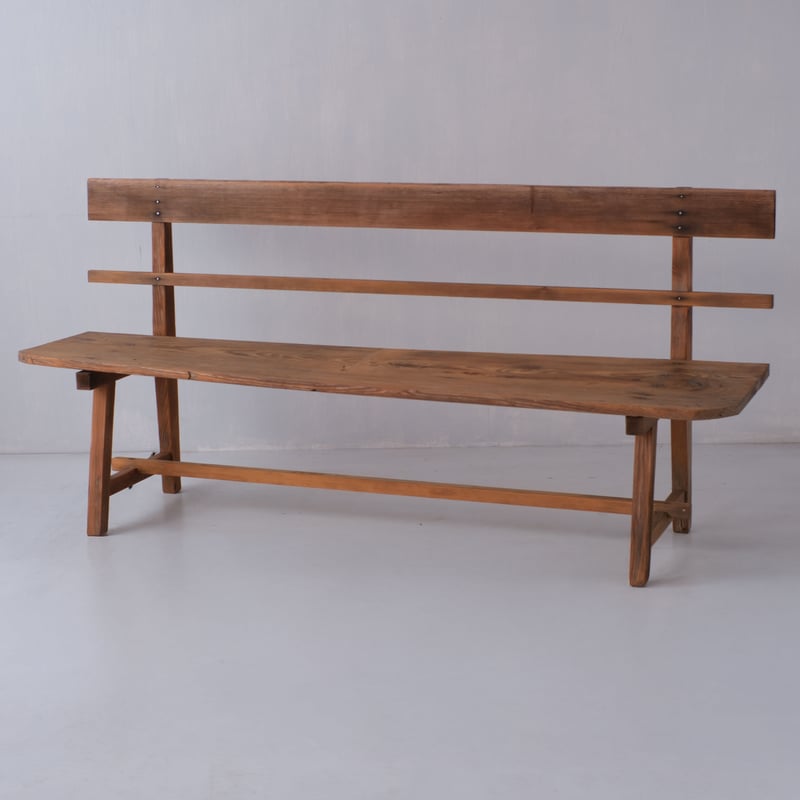 たっぷり横長でシンプルな作りが素朴な木製ベンチ/sa.955 | SLOWHAND