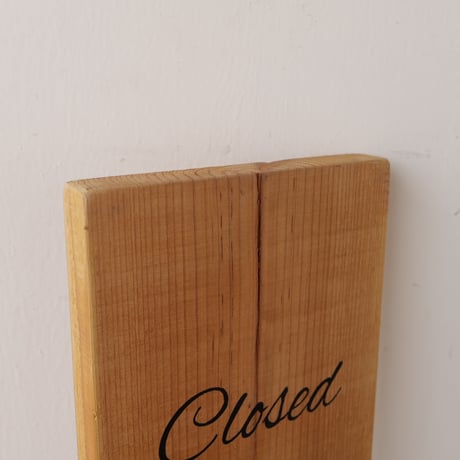 縦長 素木 「Open / Closed 」サインボード st.734