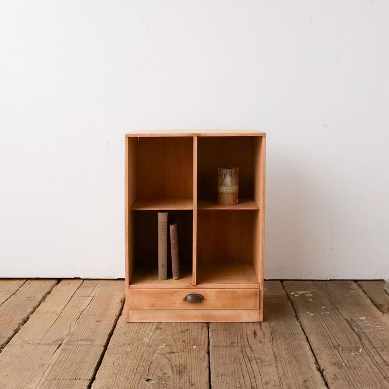 上げ外し式扉が特徴的な、抽斗付きの古い書庫 /sk.827