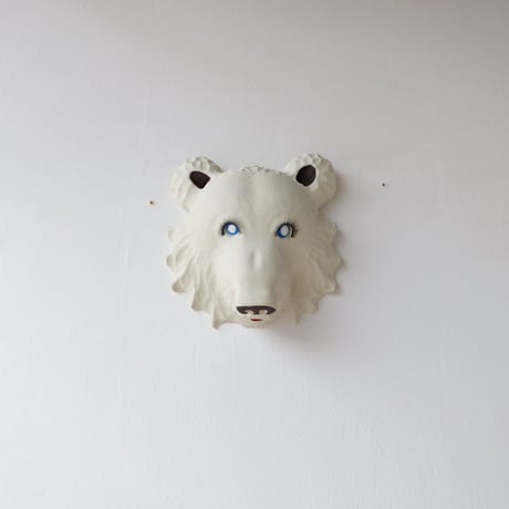 木彫り民藝品〜白熊マスク small〜 sd.035