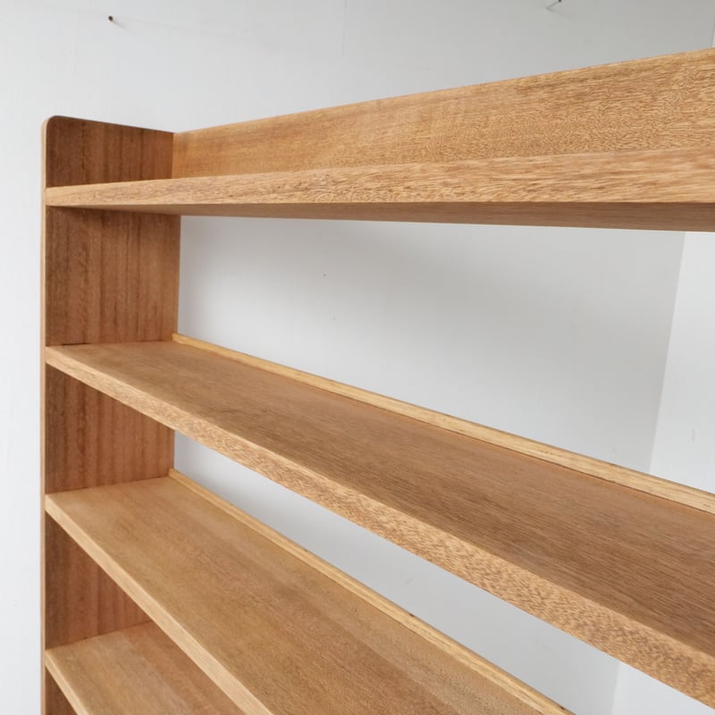 くさびの木製本棚 くさびの本棚 木製オープンシェルフ 4段