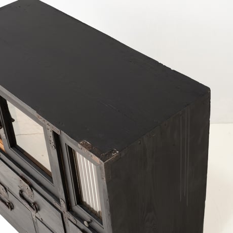 100年の時を引き継ぐ 和箪笥リメイクキャビネット【BLACK】/st.1110