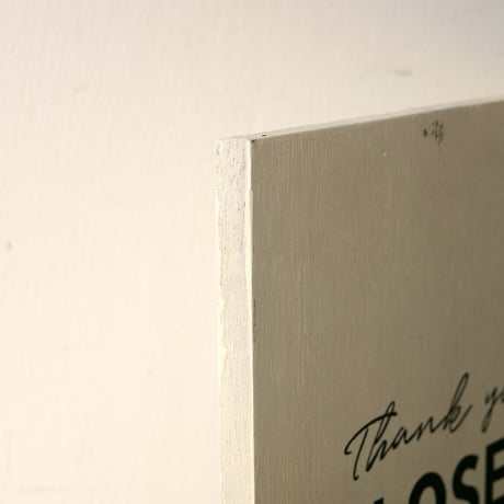 古材「Open / Closed 」ivory サインボード st.731