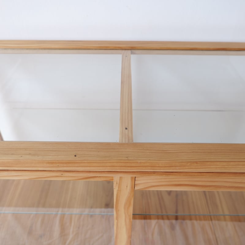 木枠の卓上ガラスショーケース sd.080 全面ガラス /全国配送◎ /店舗