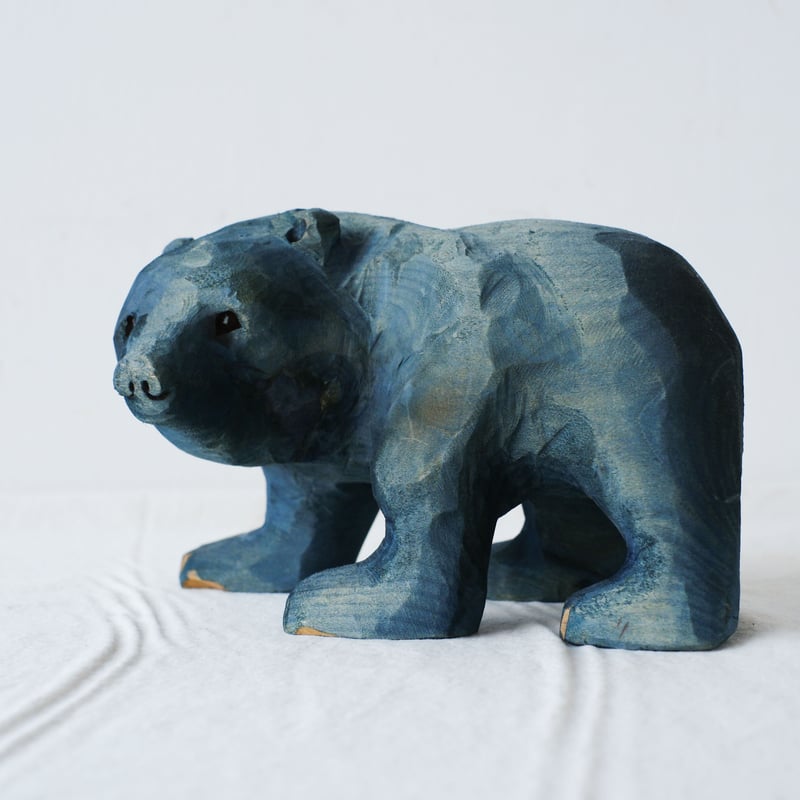 藍染を纏う木彫りのクマ /st. 869 | SLOWHAND DEPARTMENT