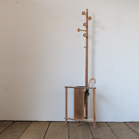 オールドカリモク 木製 傘立てアンブレラスタンド ハンガーラック