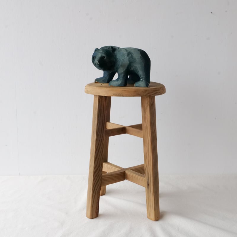 貫を上下に配した木の丸スツールB/st.806 | SLOWHAND DEPARTMENT