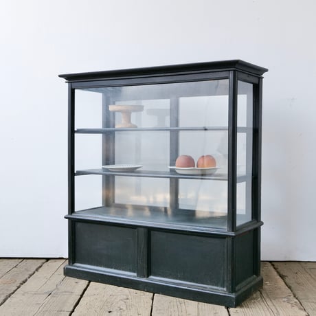 抽斗付 ガラスショーケース BLACK/全国配送◎ /店舗引取◎ /sk.633