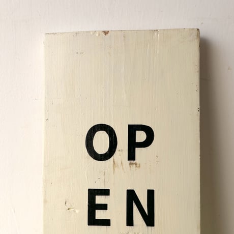 古材 「Open / Closed」 ivory サインボード st.732