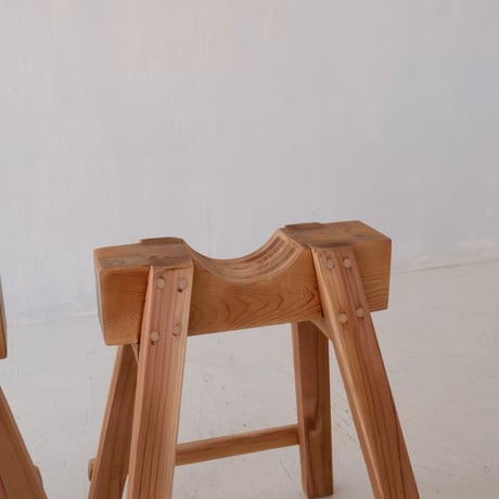 作業馬を脚にした、コンパクトに収納できる展示台sa.1220'C