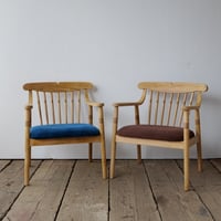 ストレートバックチェア　鳥取家具 /sk.383 Br.&Bl.