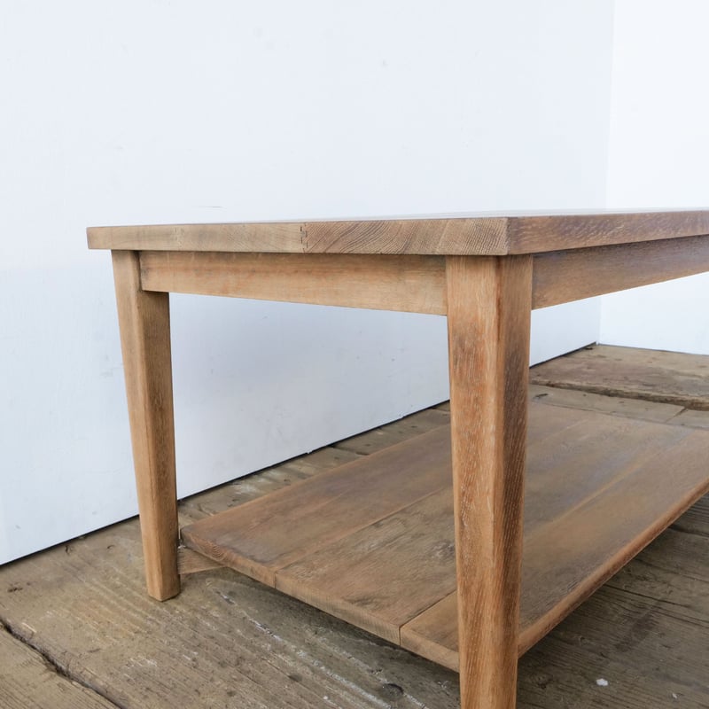 木製オーバルテーブル 下部棚付き 木製オーバルテーブル 下棚付き