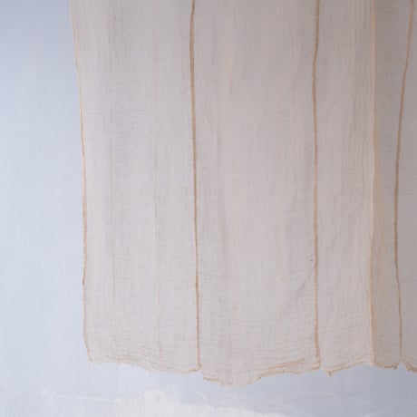 大きめサイズが嬉しい　生成り色の蚊帳リネン古布 170×150cm/st.1219