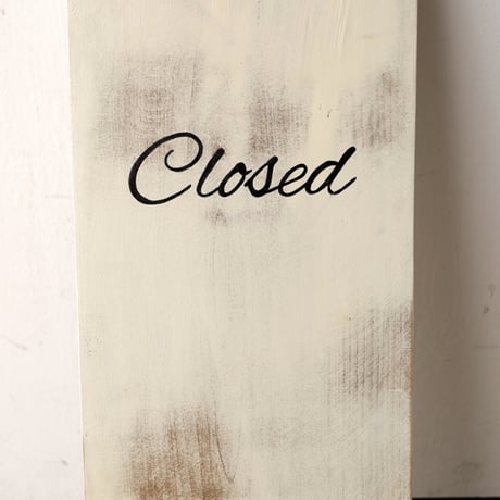 古材「Open / Closed」  ivory サインボード st.733