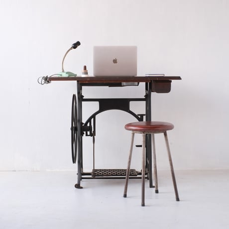 西ドイツ ADLER社 アンティークミシンテーブル リメイク品/sa.1042