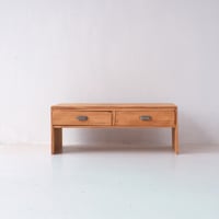 二杯の抽斗を備えたシンプルな構成の文机/st.1039