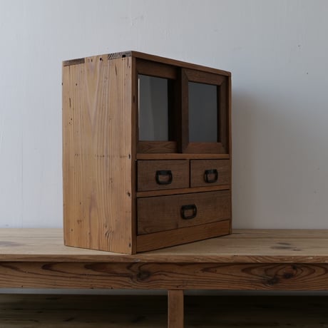 引き戸ガラス 小さな収納棚 /st.561