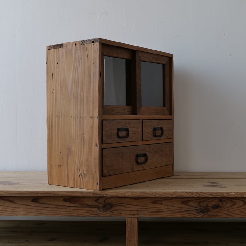 引き戸ガラス 小さな収納棚 /st.561 | SLOWHAND DEPARTMENT