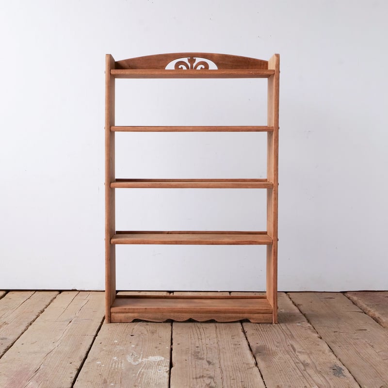 古道具　木製 　ヴィンテージ 本棚 5段 ジャパンヴィンテージ 楔本棚 昭和レトロ/Japanese Vintage Book Shelf